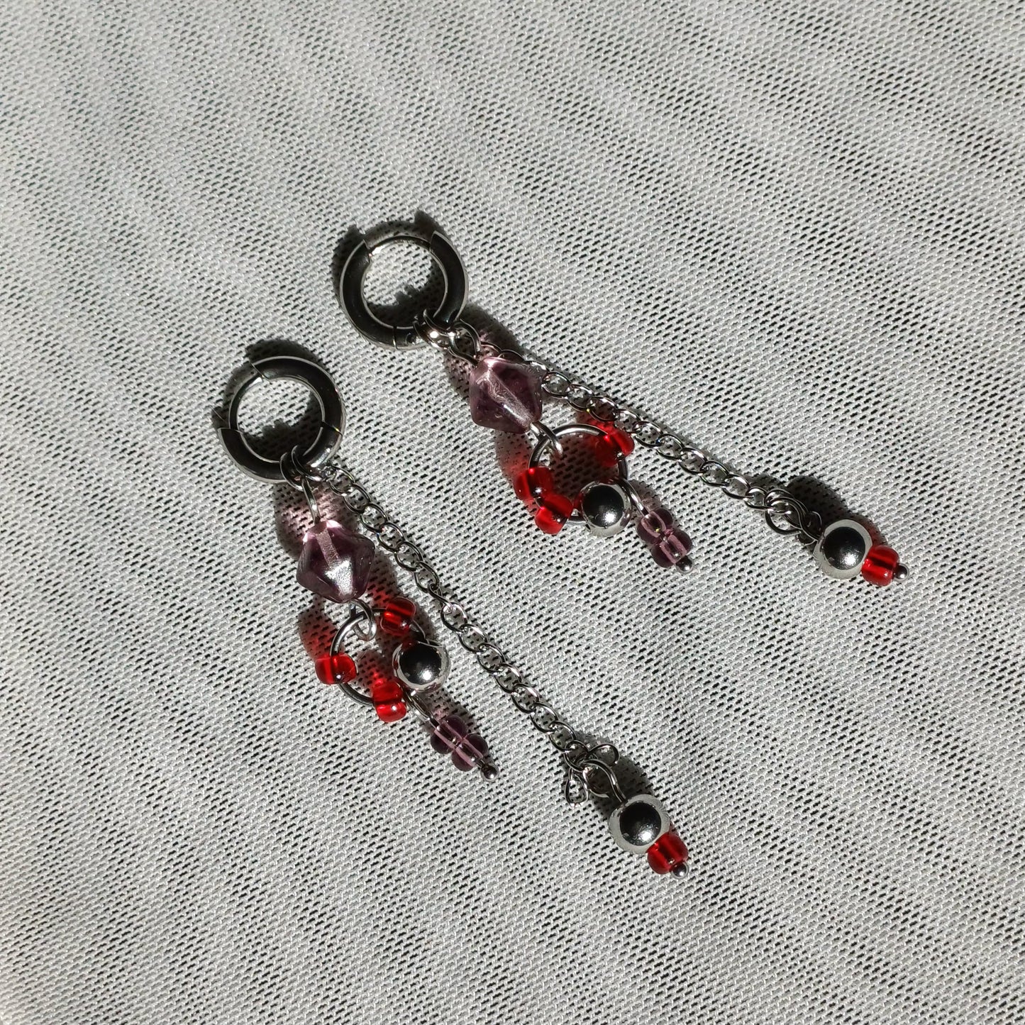 Boucles d'oreilles — Red wine
