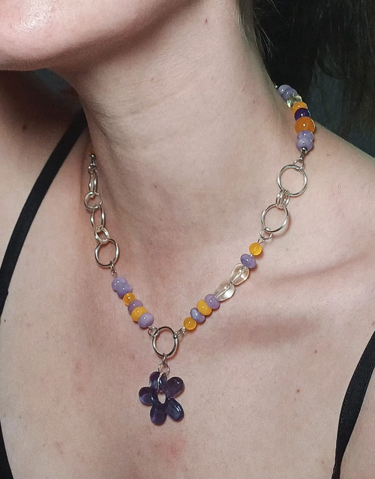 Collier unique — Golden Lilas