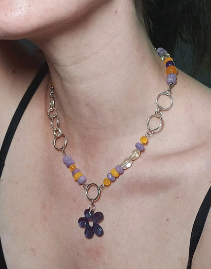 Collier unique — Golden Lilas