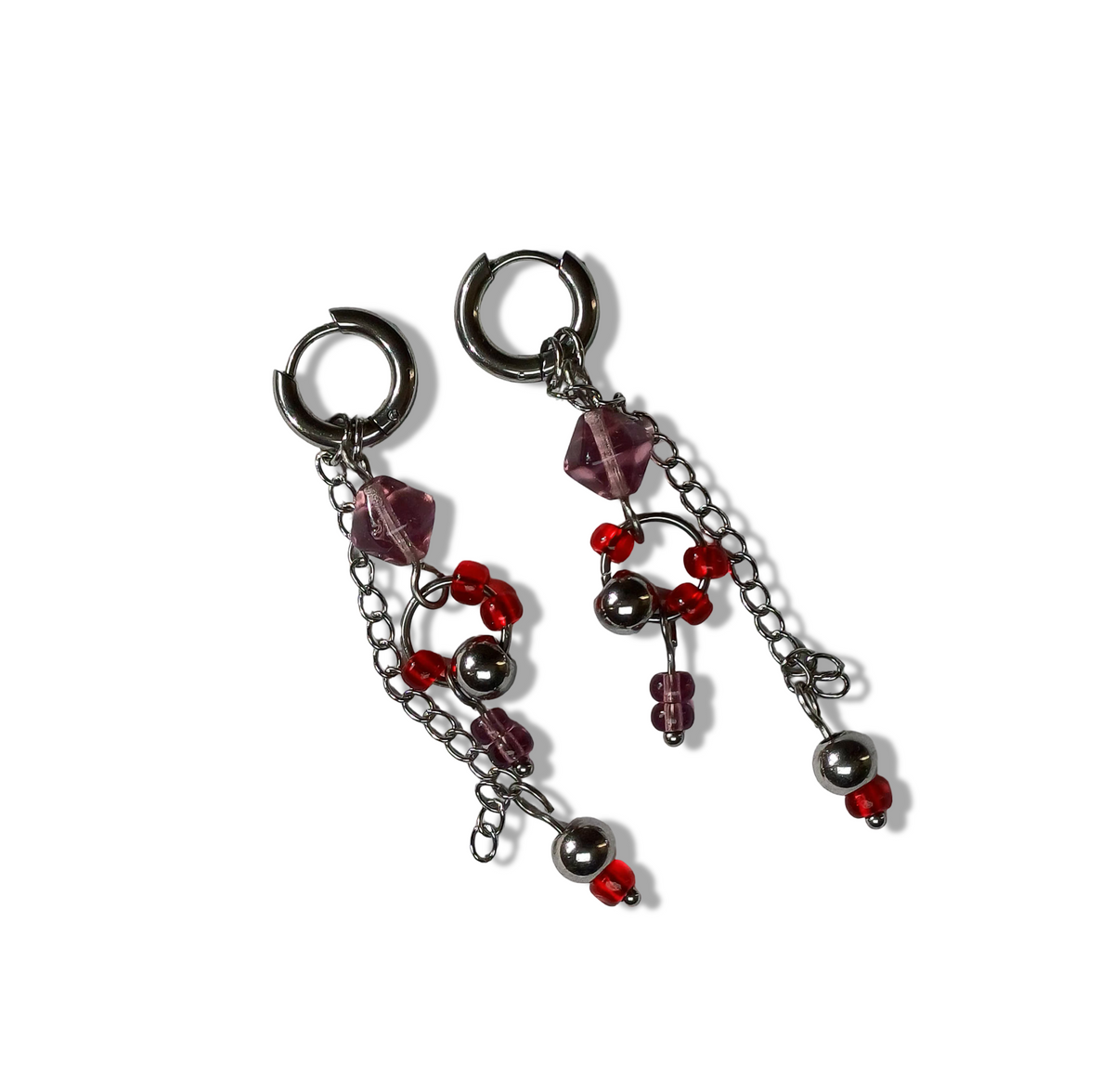 Boucles d'oreilles — Red wine