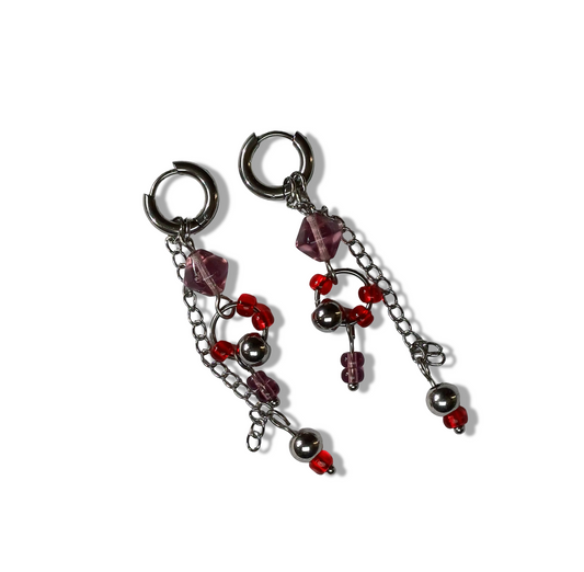 Boucles d'oreilles — Red wine