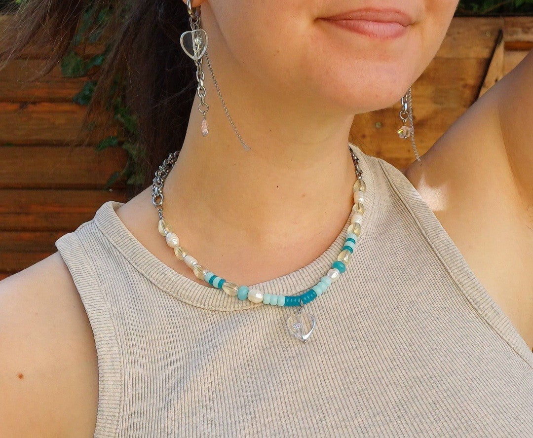 Collier unique — Romance bleue