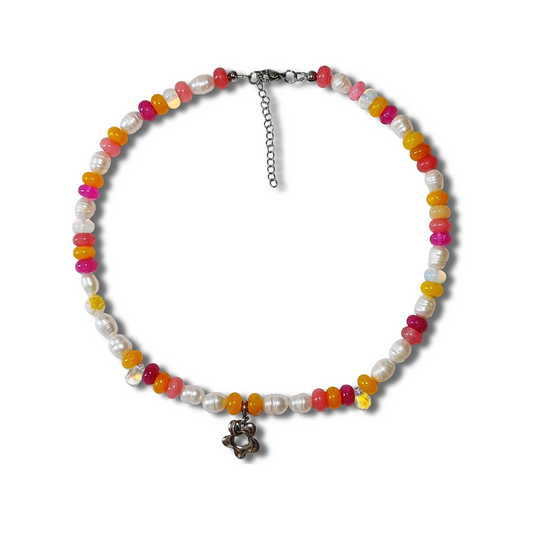 Collier unique — Sunny Pink