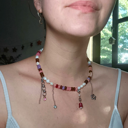 Collier unique — Pink Brownie