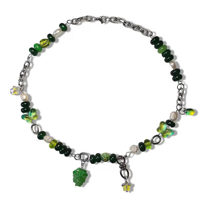 Collier unique — "Slay in green"